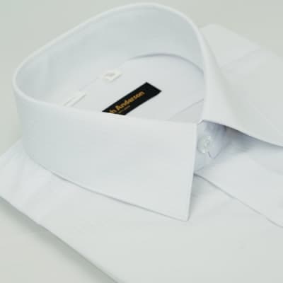 金安德森 白色吸排窄版短袖襯衫