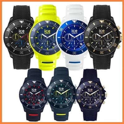 Ice Watch 三眼計時活力系列 40mm矽膠錶帶-多款任選