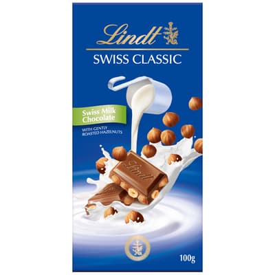 Lindt 瑞士蓮 經典榛果牛奶巧克力(100g)