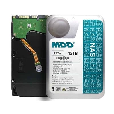 MDD 最大數據 NAS 專用硬碟 12TB 7200轉 3.5吋 SATA 256MB緩存 3年保固 MD12TSATA25672NAS