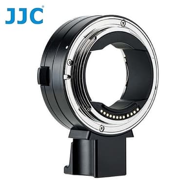 JJC佳能Canon副廠光圈快門自動對焦控制環鏡頭轉接環CA-EF_RF(具電子接點晶片,相容Canon原廠EF-EOS R)EF轉RF鏡頭轉接器