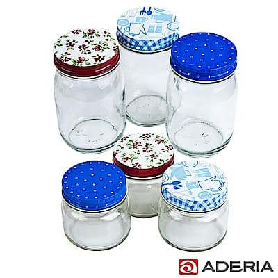 ADERIA 日本進口收納玻璃罐超值六入組(200+450ml)