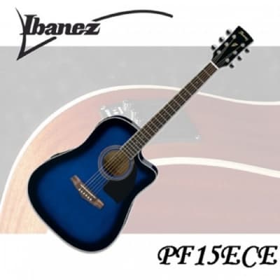 Ibanez PF15ECE 電木吉他/專業規格/絕佳音質/公司貨保固/藍色