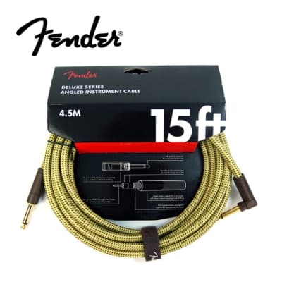 FENDER Deluxe SL Tweed 樂器導線 4.5公尺 經典黃格紋