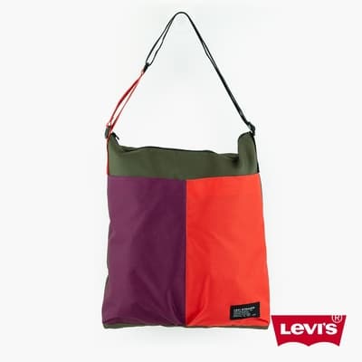 Levis 男女同款 大容量隨身斜背包 戶外拼接色 潮流背帶 回收再造纖維