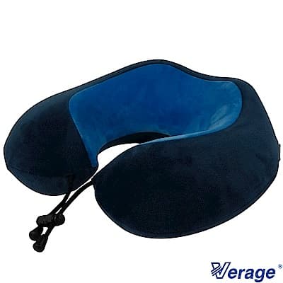 Verage 雙色質感記憶按摩頸枕 (淺藍/深藍)