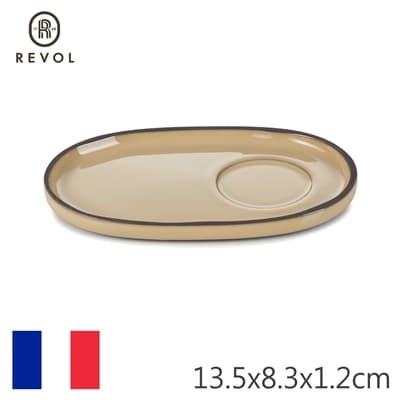 【REVOL】法國CRE濃縮咖啡杯底碟13.5x8.3x1.2cm-奶油黃
