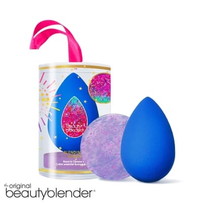 beautyblender 原創美妝蛋-寶石藍限定組-原創美妝蛋-寶石藍+原創美妝蛋旅行清潔皂-派對限定款0.5oz Blending Queen