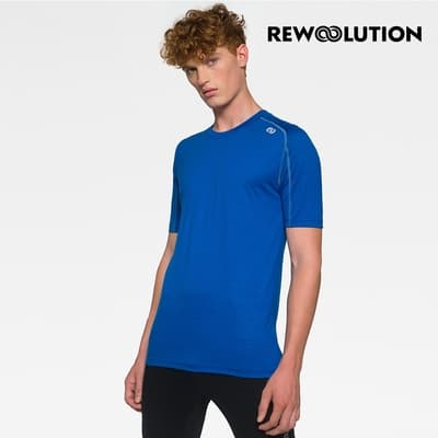 【Rewoolution】男HERO 140g短袖T恤[寶藍]羊毛衣 T恤 登山必備 吸濕排汗REBB1MC50355