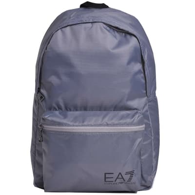 EMPORIO ARMANI EA7 品牌圖騰LOGO尼龍後背包(象灰色)