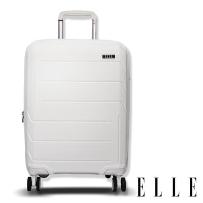 福利品 ELLE 鏡花水月系列-28吋特級極輕防刮PP材質行李箱-月白
