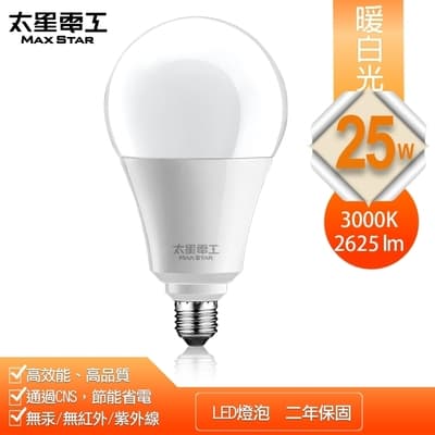 太星電工 25W超節能LED燈泡/暖白光  A825L