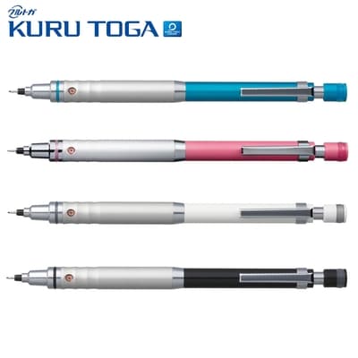 日本UNI三菱KURU TOGA不斷芯ADVANCE自動出芯0.5mm自動鉛筆M5-1012(筆芯360度旋轉)轉轉筆