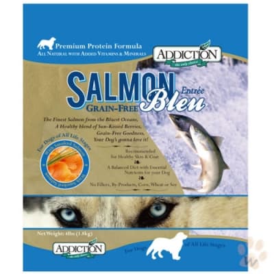 紐西蘭-ADDICTION自然癮食 野生藍鮭魚無穀犬寵食 20lbs(9kg) (購買二件贈送全家禮卷100元*1張)