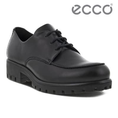 ECCO MODTRAY W 摩登正裝增高厚底樂福皮鞋  女鞋 黑色