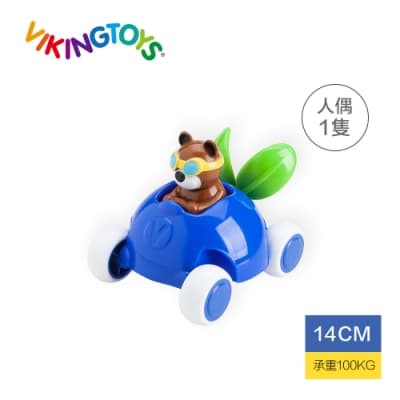 【瑞典 Viking toys】動物賽車手-貝兒藍莓號-14cm(幼兒玩具車) 81365
