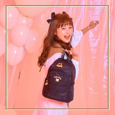 【Hello Kitty】美好時光-後背包-黑 KT01U04BK