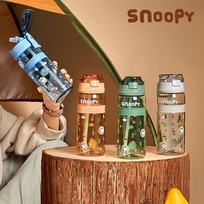 [買一送一]SNOOPY 史努比 野營趣 輕巧Tritan提手水瓶700ml(快)