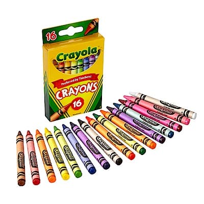 美國Crayola 繪兒樂 彩色蠟筆16色(3Y+)