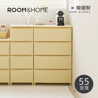 韓國ROOM&HOME 韓國製55面寬四層抽屜收納櫃(木質天板)-DIY-多色可選