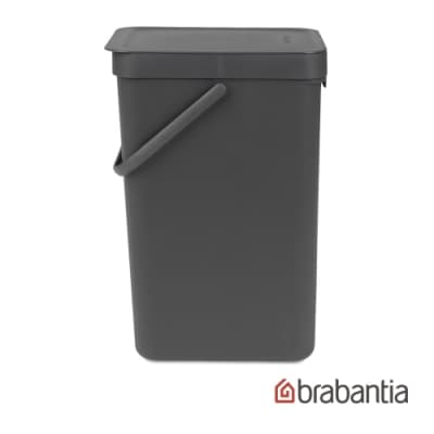 【Brabantia】多功能餐廚置物桶-16L灰黑色