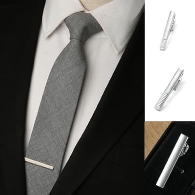 Laifuu.領帶夾窄版領帶夾窄領夾(4cm)