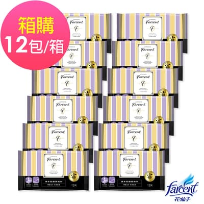 Farcent 香水抗菌濕拖巾-小蒼蘭英國梨(12張/包,12包/箱)箱購