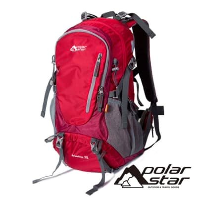 【PolarStar】透氣網架健行背包 35L『紅色』P20803