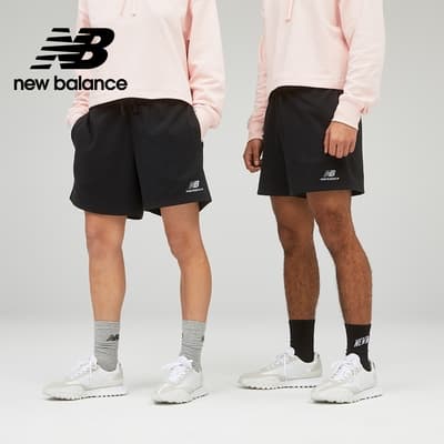[New Balance]棉質短褲_中性_黑色_US21500BK
