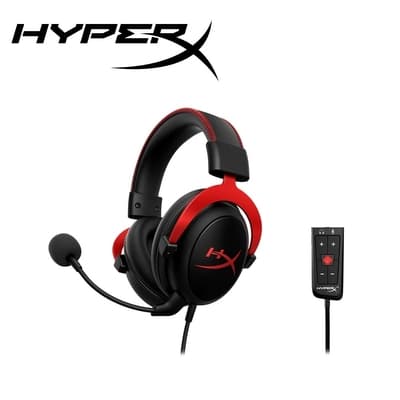 【HyperX】CLOUDII 有線電競耳機for PC/PS4/PS5 酷炫紅(4P5M0AA)