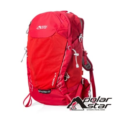 【PolarStar】透氣健行背包27L『紅色』P20814