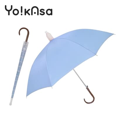 Yo!kAsa 經典素面 晴雨自動直傘 (三色任選)