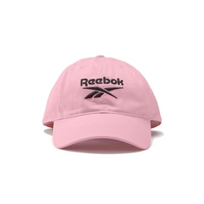 Reebok 棒球帽 TE LOGO 粉紅 黑 男女款 老帽 遮陽帽 基本款 休閒 GH1563