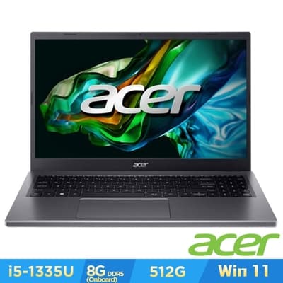 Acer 宏碁 Aspire 5 A515-58P-599T 15.6吋筆電i5-1335U/8G/512G/Win11)