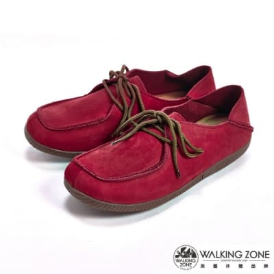WALKING ZONE可踩式雙穿休閒女鞋-紅(另有藍、棕)