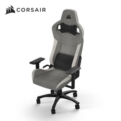 CORSAIR海盜船  T3-RUSH V2 電競椅-灰+白(含安裝) /CF-9010058-WW