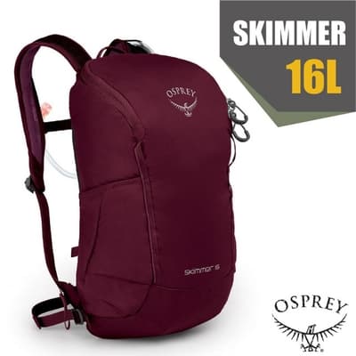 美國 OSPREY Skimmer 16 登山健行雙肩後背包16L.附2.5L水袋/雙開口側袋_梅子紅 R