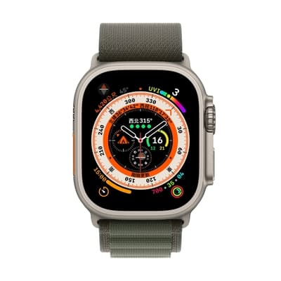 Apple Watch Ultra CELL 49mm 鈦金屬錶殼配高山錶環 (M)蘋果手錶