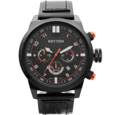 RHYTHM 日本麗聲 三眼計時手錶-48mm(SI1602L03)