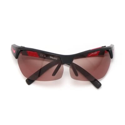 Nike 太陽眼鏡 Show X2 E Sunglasses 男女款 黑 透紅 運動 單車 路跑 半框 蔡司 FB4464-010