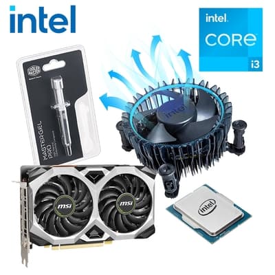 Intel i3-13100 處理器+iStyle散熱膏+GTX1660 6G