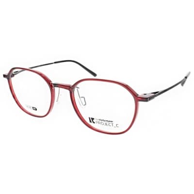 Alphameer光學眼鏡 韓國塑鋼系列/透紅-黑#AM3909 C93