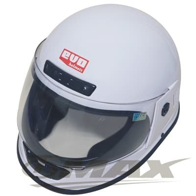 EVO全罩式安全帽-白色+(6入不織布內襯套)-快