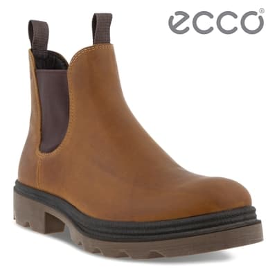 ECCO GRAINER M 革新高質感皮革切爾西靴 男鞋 琥珀棕