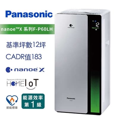 Panasonic 國際牌 12坪nanoeX空氣清淨機(F-P60LH)