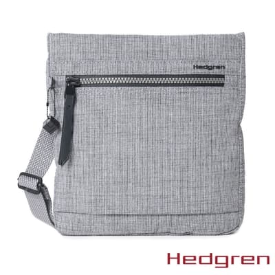 Hedgren INNER CITY系列 RFID防盜 方形 側背包 質感灰