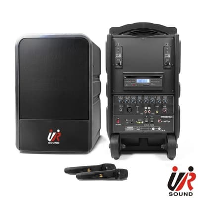 UR SOUND 180W藍牙/CD/USB/SD雙頻移動式無線擴音機 PU-9S602CDNB