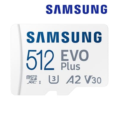 SAMSUNG 三星EVO Plus microSDXC UHS-I U3 A2 V30 512GB記憶卡 公司貨