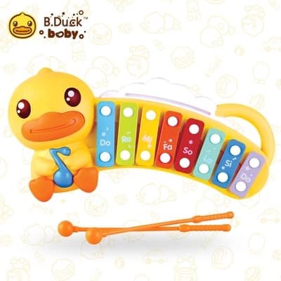 B.Duck小黃鴨 手敲琴 音樂小鐵琴玩具 D021