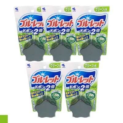 日本 小林製藥 馬桶芳香消臭清潔錠 草本 綠色 120g 5入組